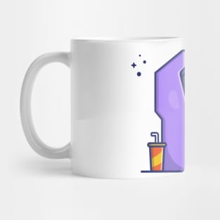 Arcade Machine With Soda Cartoon Mug